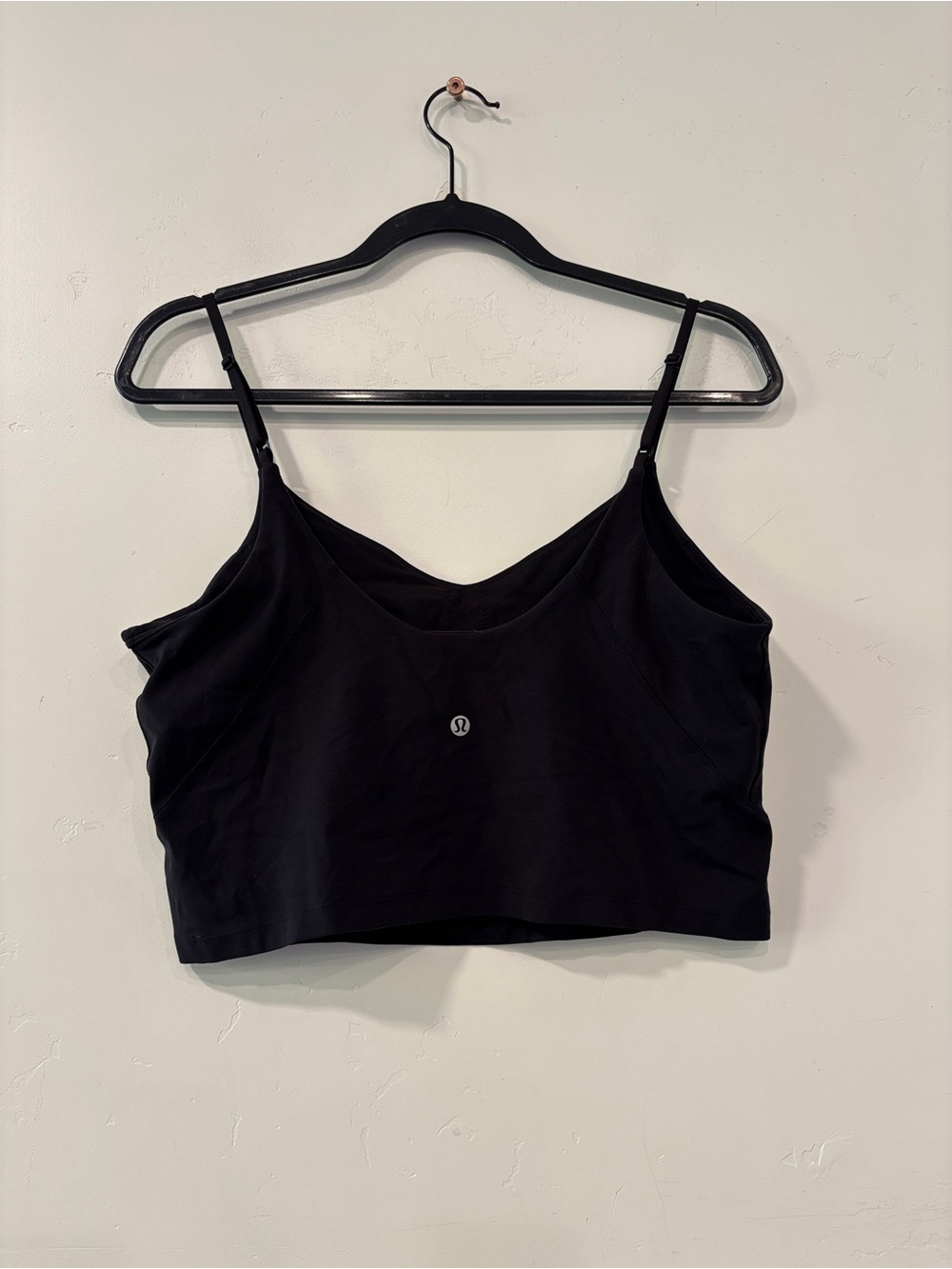 Lululemon Align Waist-Length Cami Tank Top Built-In Shelf Bra Black size 14